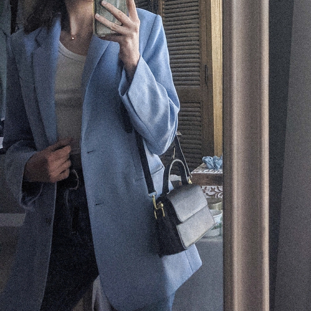 Brand new. Zara - Periwinkle Blue Blazer. tailored blazer. Pastel color blazer. - Picture 2 of 5